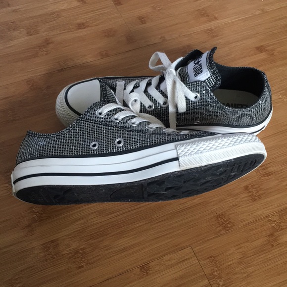 Silver & Black Converse Allstars - Picture 2 of 5